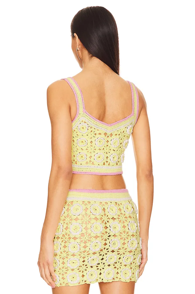 Meadow Crochet Top Yellow Women Lovers and Friends Sweaters and Knits Meadow Crochet Top Yellow Women Lovers and Friends Sweaters and Knits