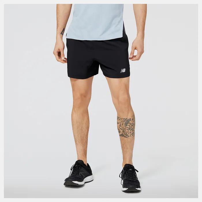 Men Accelerate 5 Inch Short BLACK Shorts New Balance