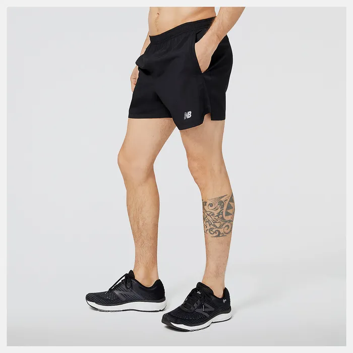 Men Accelerate 5 Inch Short BLACK Shorts New Balance Men Accelerate 5 Inch Short BLACK Shorts New Balance
