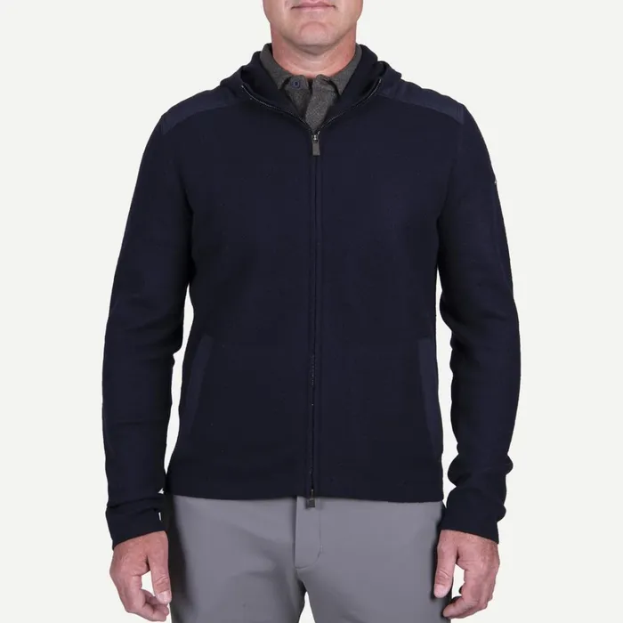 Men Aspen Hooded Jacket 8211 Merino Wool Zip Hoodie Deep Space KJUS Midlayers and Sweaters Men Aspen Hooded Jacket 8211 Merino Wool Zip Hoodie Deep Space KJUS Midlayers and Sweaters