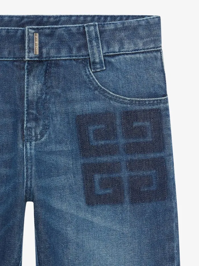 Men Baby 1 Month To 3 Years Givenchy 4G Slim Fit Jeans In Denim Denim Blue