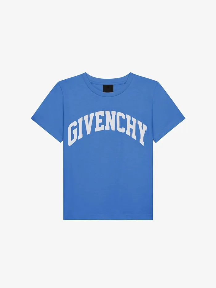 Men Baby 1 Month To 3 Years Givenchy GIVENCHY College Tshirt In Cotton Blue