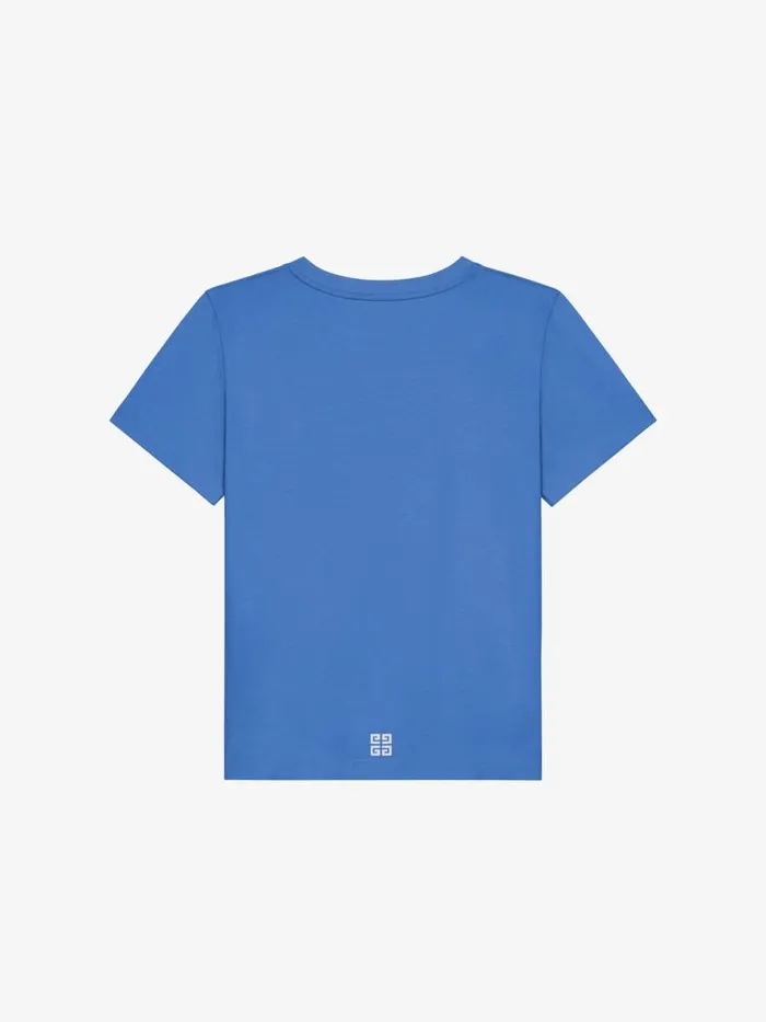 Men Baby 1 Month To 3 Years Givenchy GIVENCHY College Tshirt In Cotton Blue