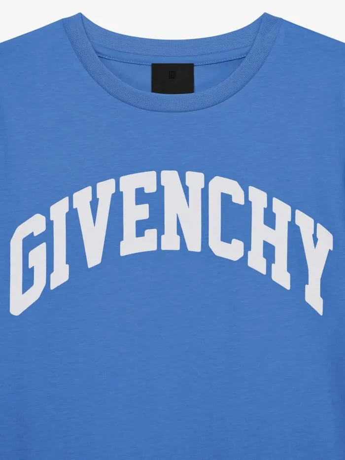 Men Baby 1 Month To 3 Years Givenchy GIVENCHY College Tshirt In Cotton Blue