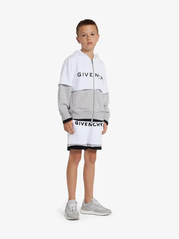 Men Baby 1 Month To 3 Years Givenchy GIVENCHY Sewn and Layer Bermuda Shorts In Fleece Greywhite Men Baby 1 Month To 3 Years Givenchy GIVENCHY Sewn and Layer Bermuda Shorts In Fleece Greywhite