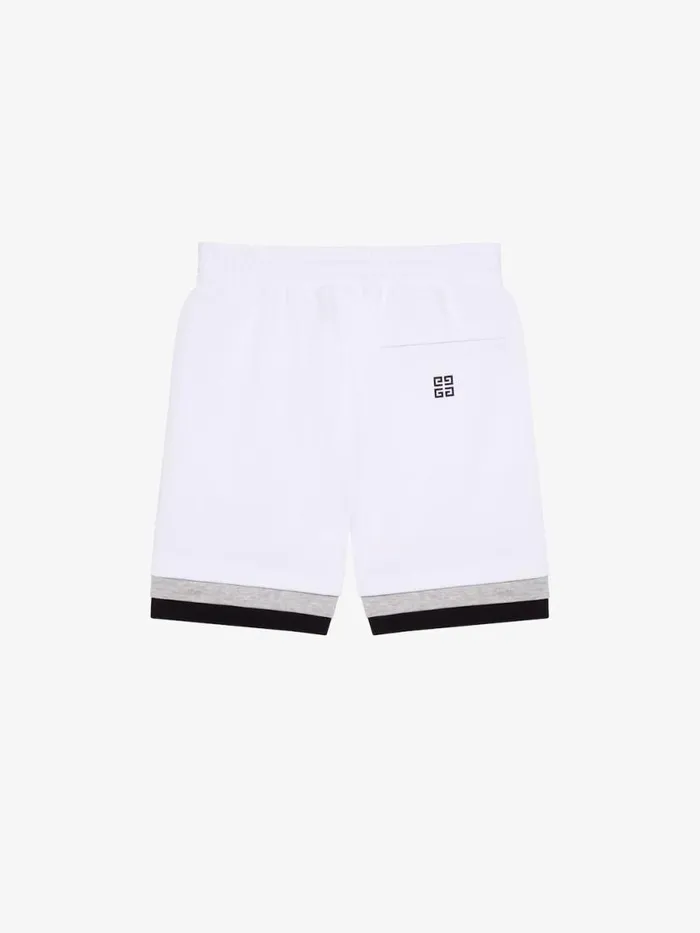 Men Baby 1 Month To 3 Years Givenchy GIVENCHY Sewn and Layer Bermuda Shorts In Fleece Greywhite