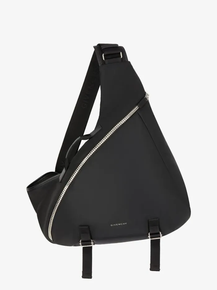 Men Backpacks Givenchy Large GZip Triangle Backpack In Nylon Black