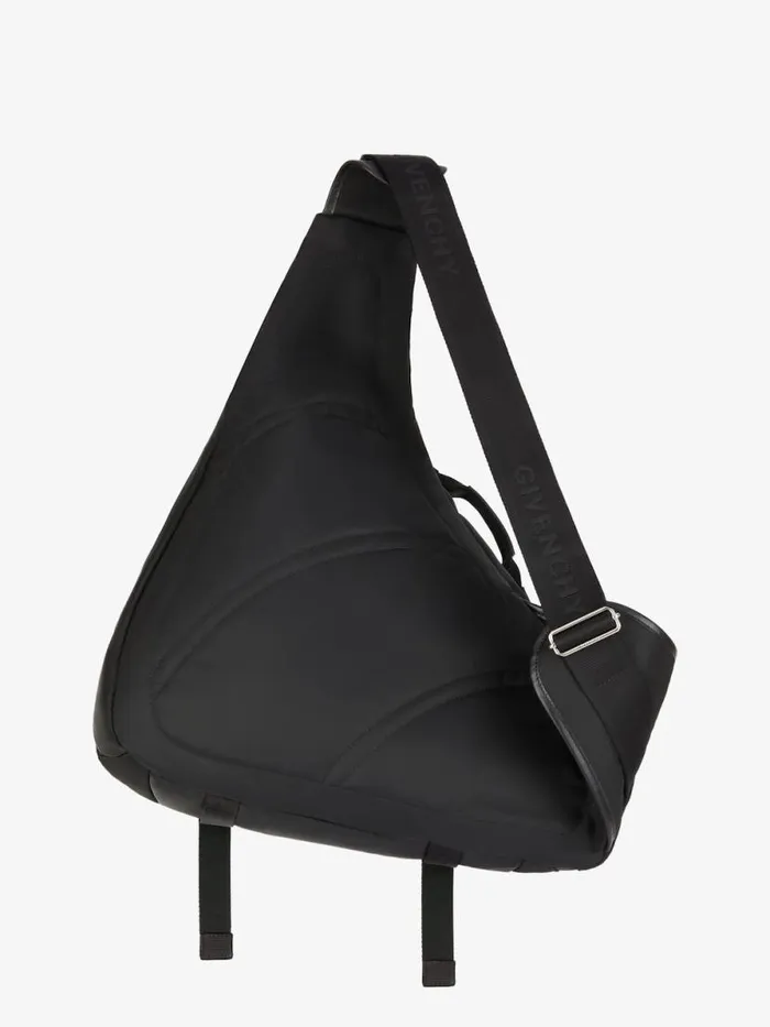 Men Backpacks Givenchy Large GZip Triangle Backpack In Nylon Black Men Backpacks Givenchy Large GZip Triangle Backpack In Nylon Black