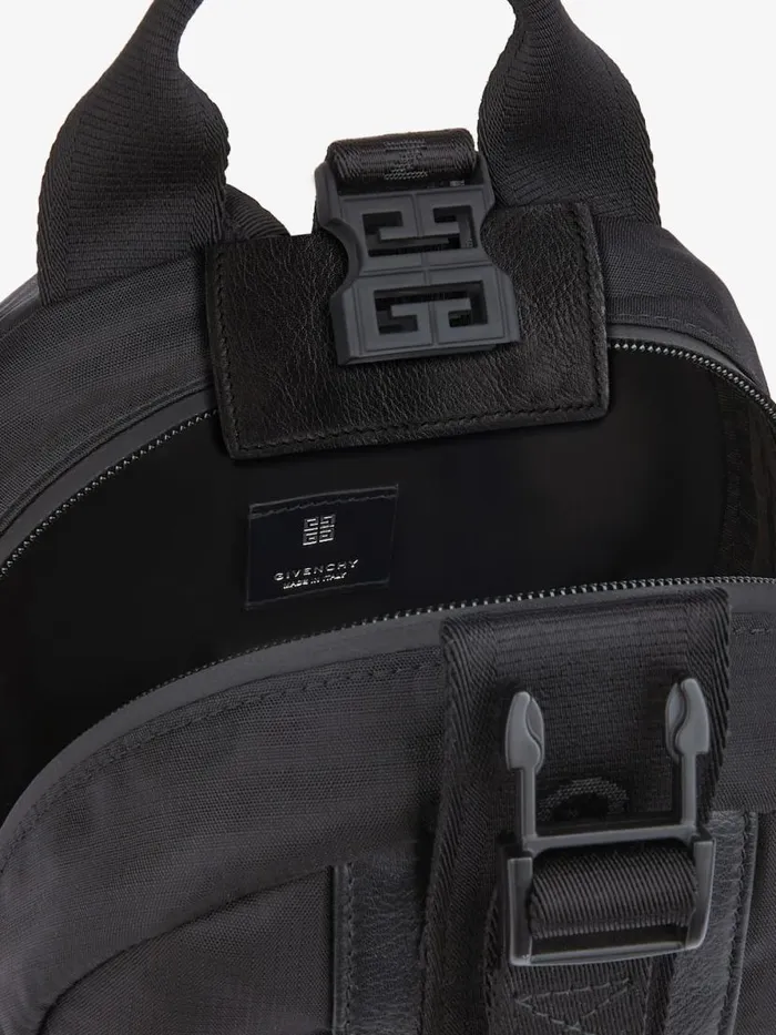 Men Backpacks Givenchy Small GTrail Backpack In Nylon And Leather Black Men Backpacks Givenchy Small GTrail Backpack In Nylon And Leather Black