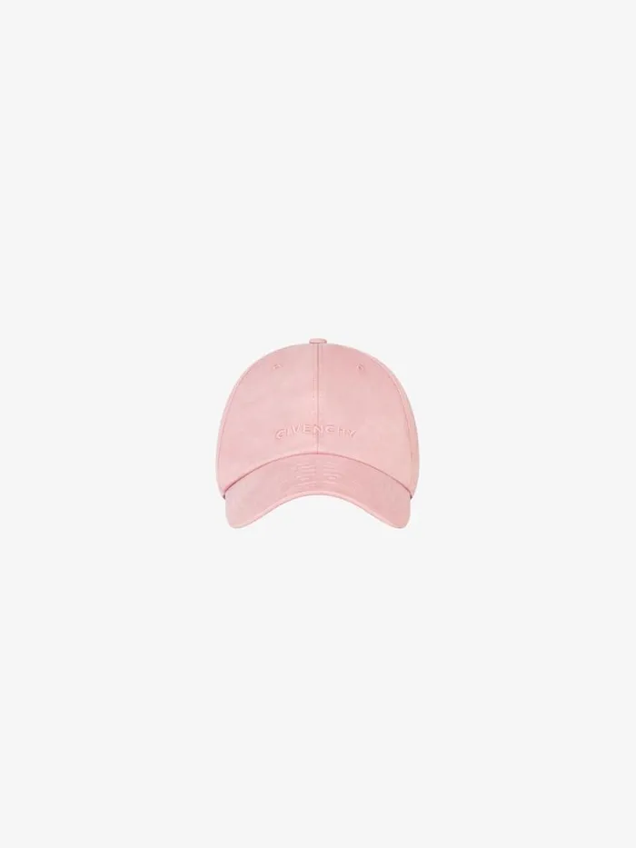 Men Beanies and Caps Givenchy GIVENCHY 4G Embroidered Cap In Canvas Flamingo