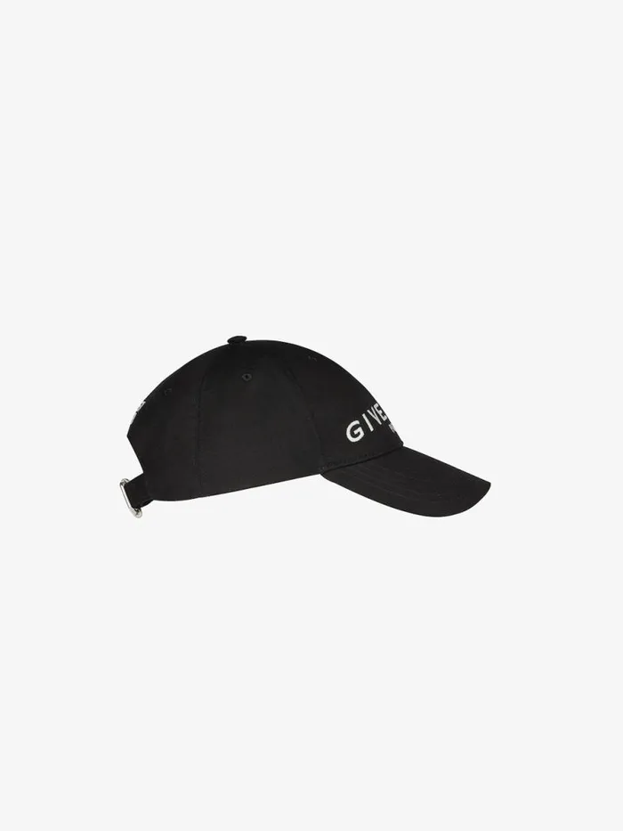 Men Beanies and Caps Givenchy GIVENCHY Paris Embroidered Cap In Cotton Black Men Beanies and Caps Givenchy GIVENCHY Paris Embroidered Cap In Cotton Black