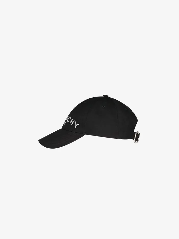 Men Beanies and Caps Givenchy GIVENCHY Paris Embroidered Cap In Cotton Black Men Beanies and Caps Givenchy GIVENCHY Paris Embroidered Cap In Cotton Black