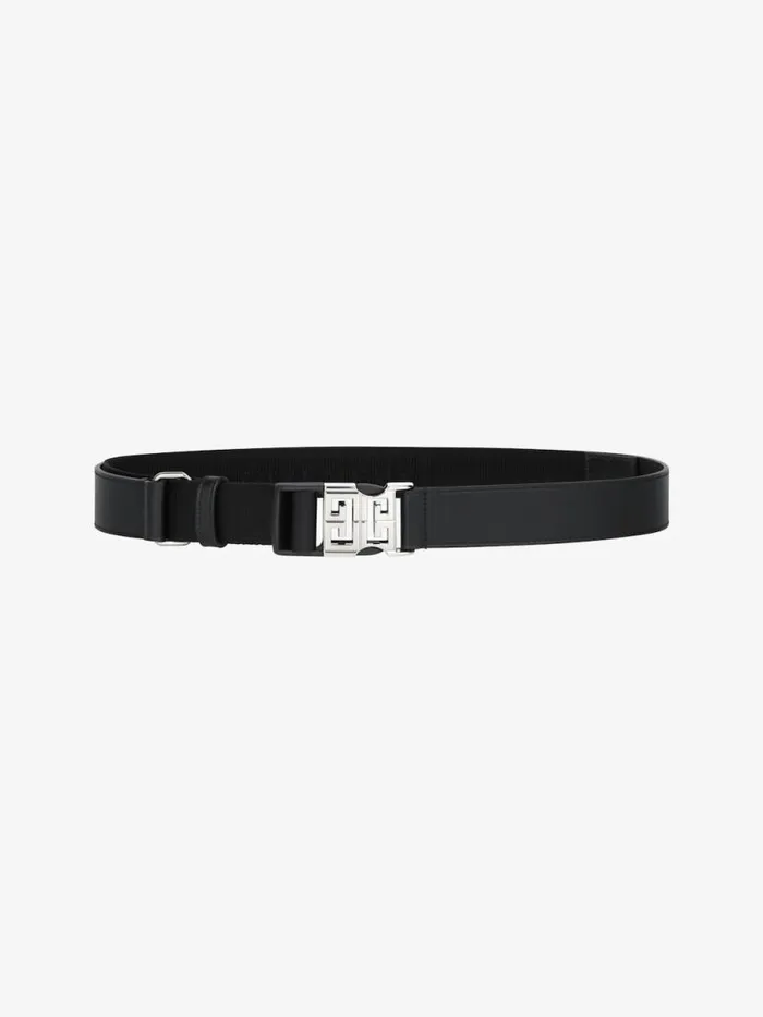 Men Belts Givenchy 4G Release Buckle Belt In Leather And Webbing Black