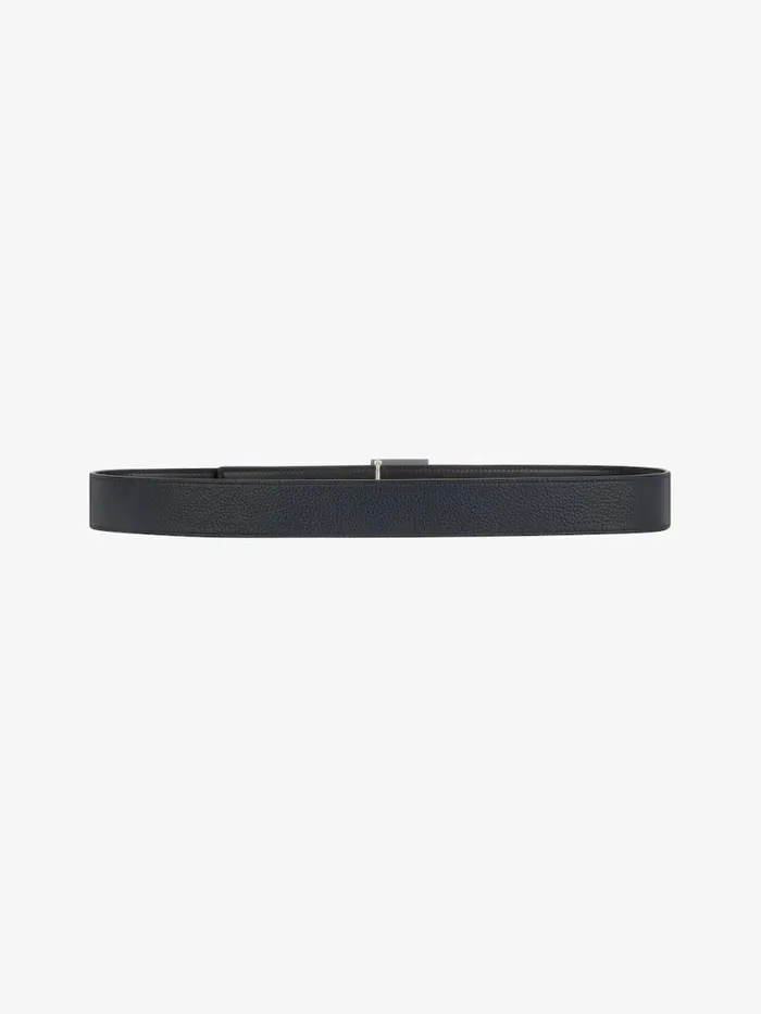 Men Belts Givenchy 4G Reversible Belt In Leather Blackdark Blue Men Belts Givenchy 4G Reversible Belt In Leather Blackdark Blue