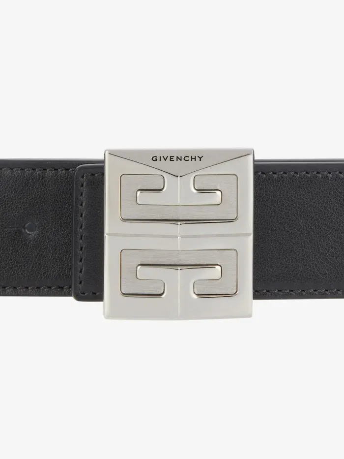 Men Belts Givenchy 4G Reversible Belt In Leather Blackdark Blue Men Belts Givenchy 4G Reversible Belt In Leather Blackdark Blue
