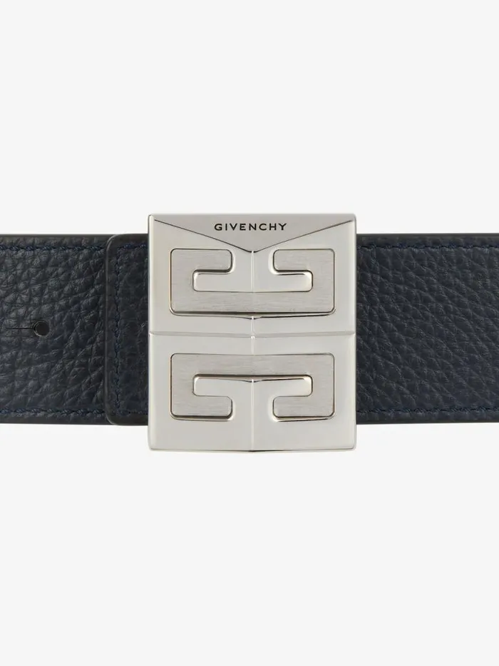 Men Belts Givenchy 4G Reversible Belt In Leather Blackdark Blue Men Belts Givenchy 4G Reversible Belt In Leather Blackdark Blue