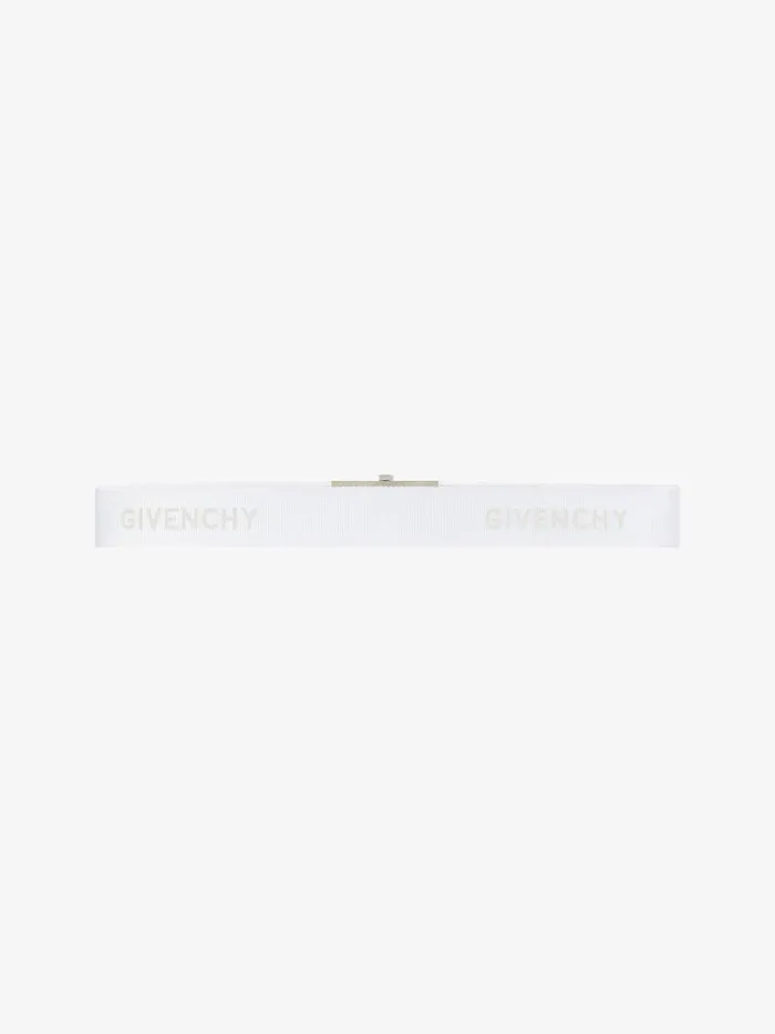 Men Belts Givenchy GIVENCHY Skate Belt In Webbing White Men Belts Givenchy GIVENCHY Skate Belt In Webbing White