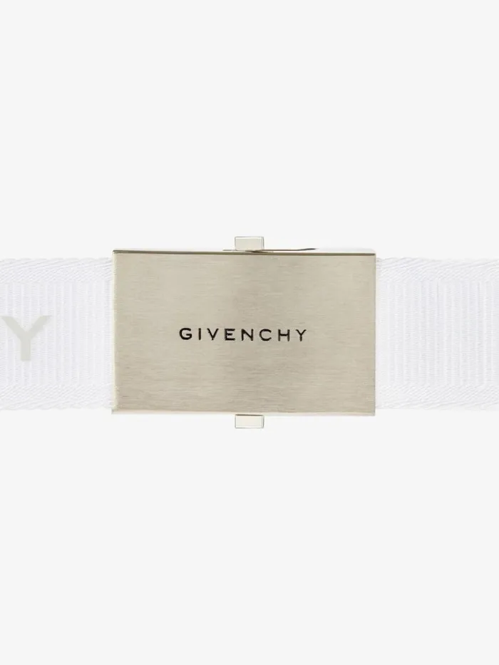 Men Belts Givenchy GIVENCHY Skate Belt In Webbing White Men Belts Givenchy GIVENCHY Skate Belt In Webbing White