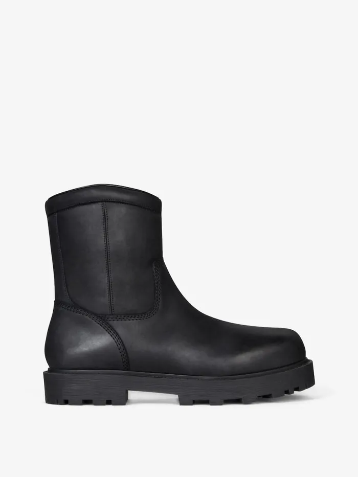Men Boots and Loafers Givenchy Storm Ankle Boots In Nubuck With Zip Black