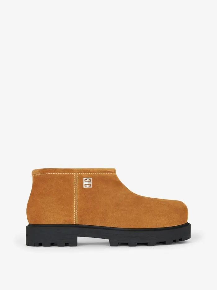 Men Boots and Loafers Givenchy Storm Ankle Boots In Suede And Shearling Beige Camel Men Boots and Loafers Givenchy Storm Ankle Boots In Suede And Shearling Beige Camel