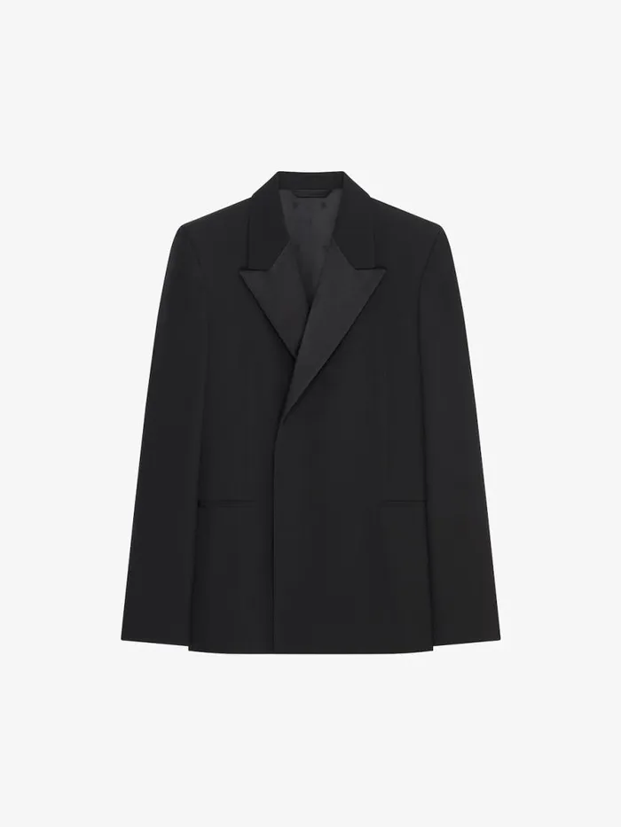Men Coats and Jackets Givenchy Extra Slim Fit Jacket In Wool Black