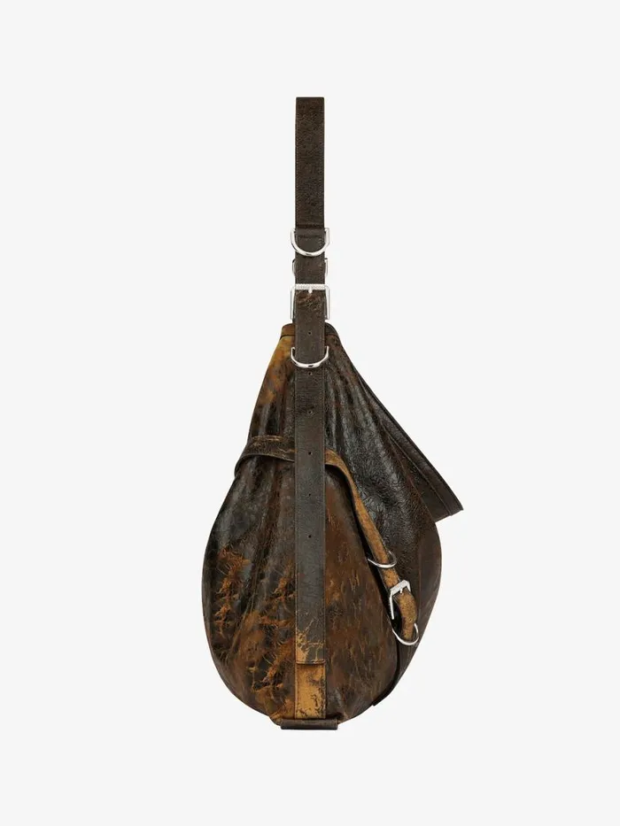 Men Crossbody Bags Givenchy Large Voyou Bag In Crackled Leather Blackbrown Mud Men Crossbody Bags Givenchy Large Voyou Bag In Crackled Leather Blackbrown Mud