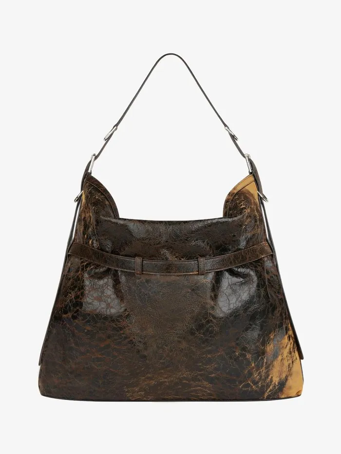 Men Crossbody Bags Givenchy Large Voyou Bag In Crackled Leather Blackbrown Mud Men Crossbody Bags Givenchy Large Voyou Bag In Crackled Leather Blackbrown Mud