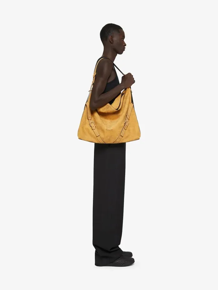 Men Crossbody Bags Givenchy Large Voyou Bag In Nubuck Beige Camel Men Crossbody Bags Givenchy Large Voyou Bag In Nubuck Beige Camel