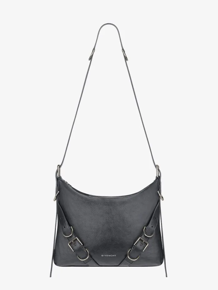Men Crossbody Bags Givenchy Voyou Crossbody Bag In Grained Leather Dark Grey