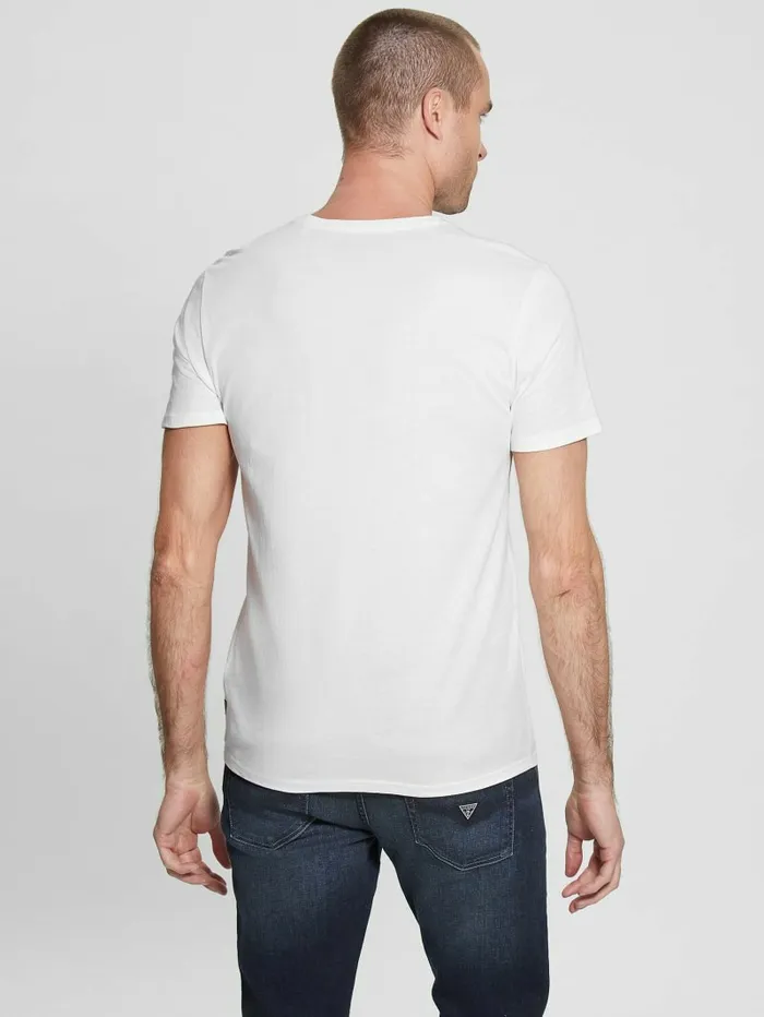 Men GUESS Embossed Logo Tee Clean White TShirts and Tanks Men GUESS Embossed Logo Tee Clean White TShirts and Tanks