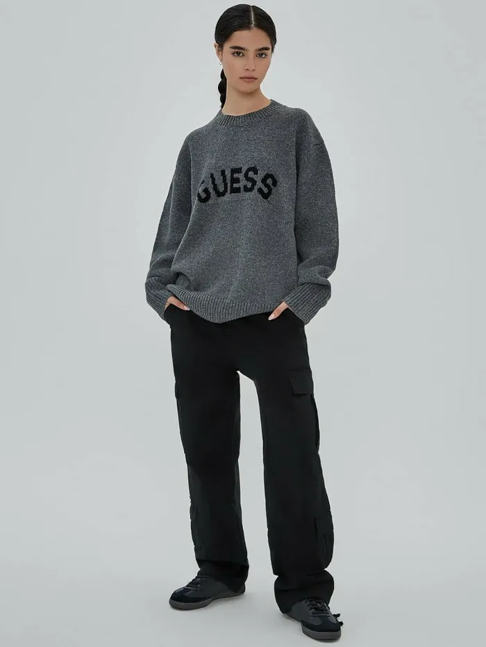Men GUESS Originals Jans Sweater Marled Grey Heather Hoodies and Sweaters GUESS