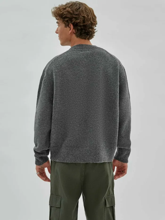 Men GUESS Originals Jans Sweater Marled Grey Heather Hoodies and Sweaters GUESS
