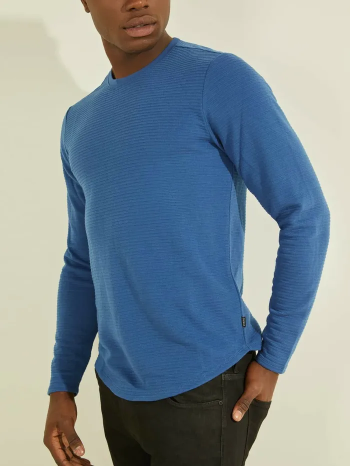 Men GUESS Zuma LongSleeve Tee Open Waters TShirts and Tanks Men GUESS Zuma LongSleeve Tee Open Waters TShirts and Tanks