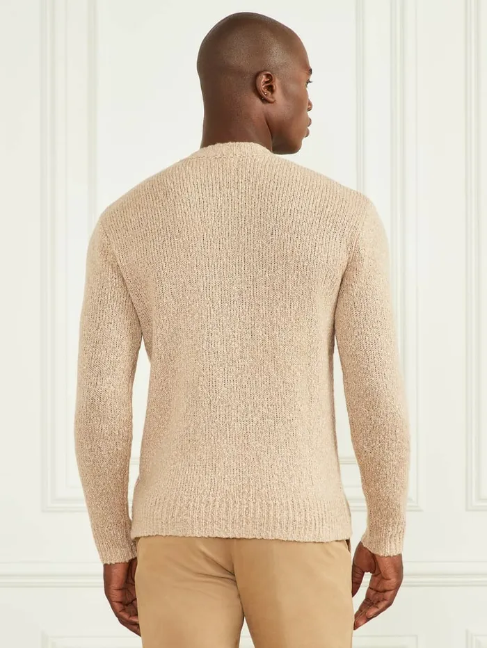Men Hoodies and Sweaters GUESS Jaspe Crewneck Sweater Neutral Sand Men Hoodies and Sweaters GUESS Jaspe Crewneck Sweater Neutral Sand