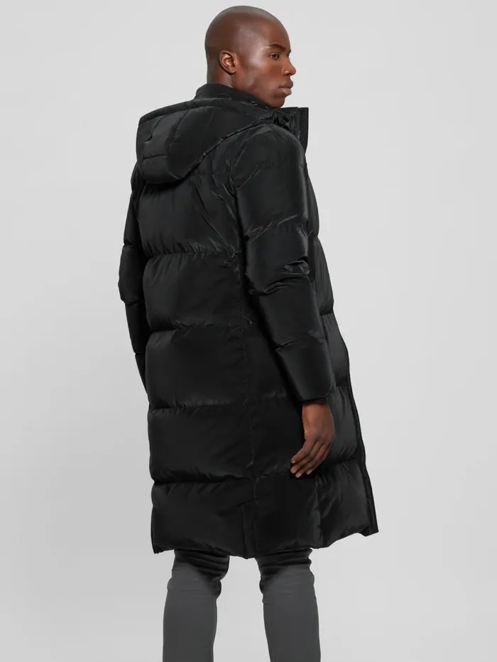Men Jackets and Coats GUESS Space Longline Down Jacket Black Men Jackets and Coats GUESS Space Longline Down Jacket Black