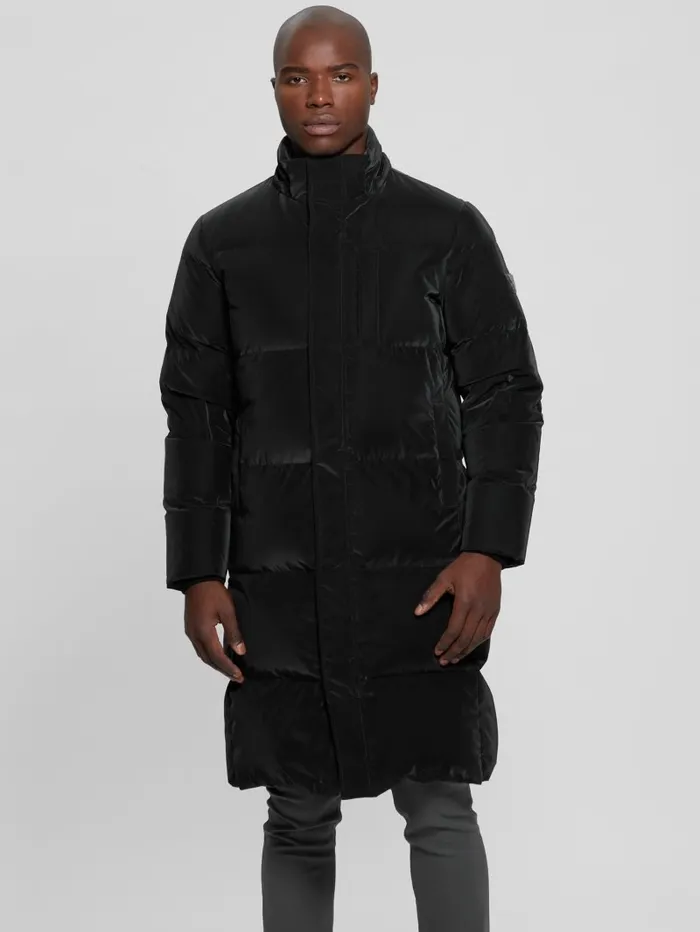 Men Jackets and Coats GUESS Space Longline Down Jacket Black Men Jackets and Coats GUESS Space Longline Down Jacket Black