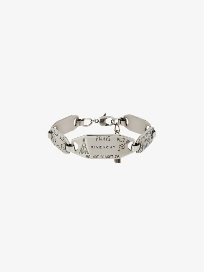 Men Jewelry Givenchy City Bracelet In Metal Silvery