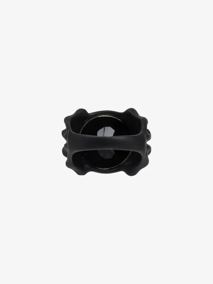Men Jewelry Givenchy G Skull Ring In Enamel With Crystal Black Men Jewelry Givenchy G Skull Ring In Enamel With Crystal Black