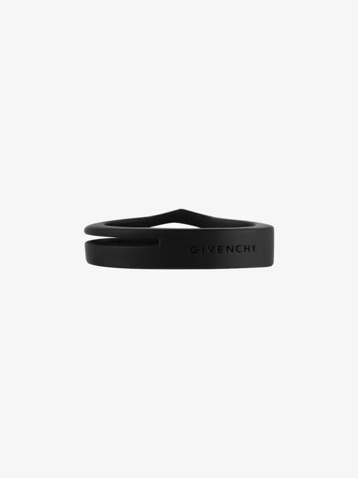 Men Jewelry Givenchy Giv Cut Ring In Metal And Enamel Black Men Jewelry Givenchy Giv Cut Ring In Metal And Enamel Black