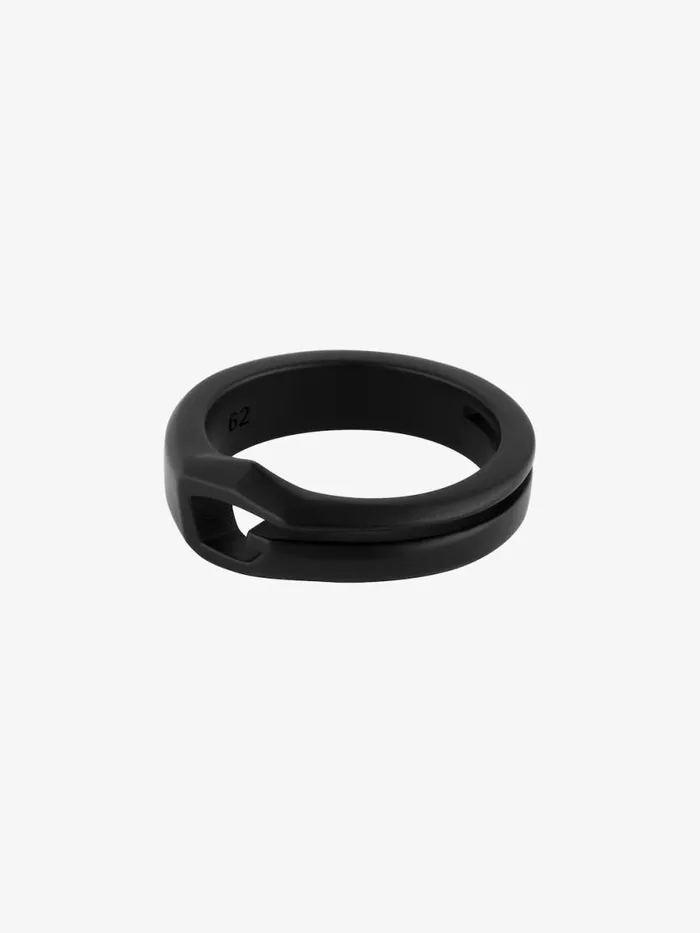 Men Jewelry Givenchy Giv Cut Ring In Metal And Enamel Black Men Jewelry Givenchy Giv Cut Ring In Metal And Enamel Black