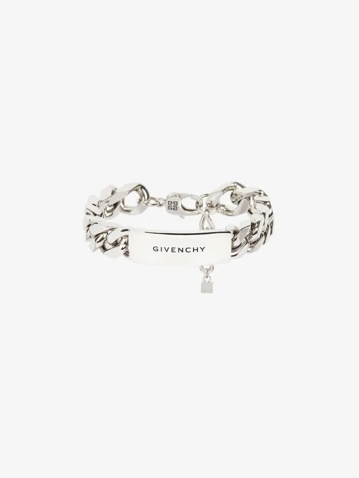 Men Jewelry Givenchy ID Bracelet In Metal Silvery