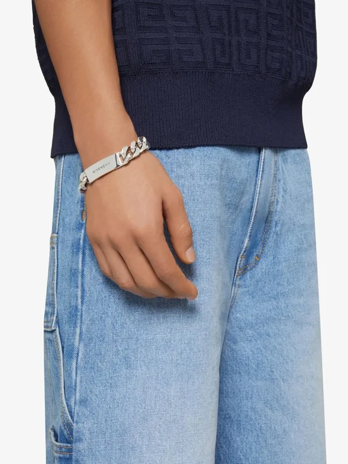 Men Jewelry Givenchy ID Bracelet In Metal Silvery
