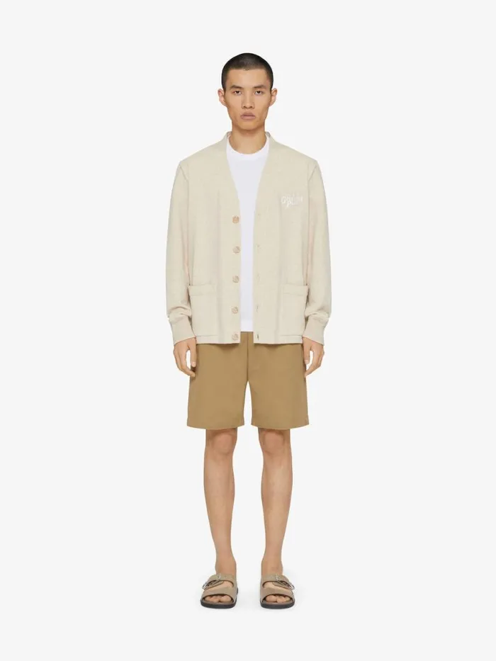 Men Knitwear Givenchy Cardigan In Felpa Natural