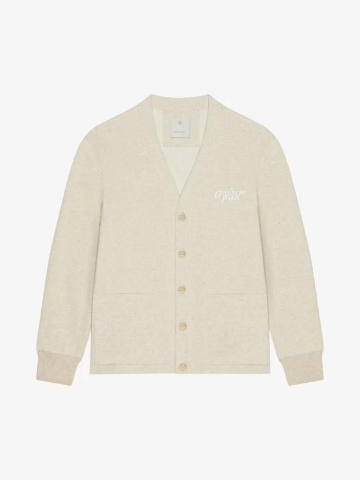 Men Knitwear Givenchy Cardigan In Felpa Natural