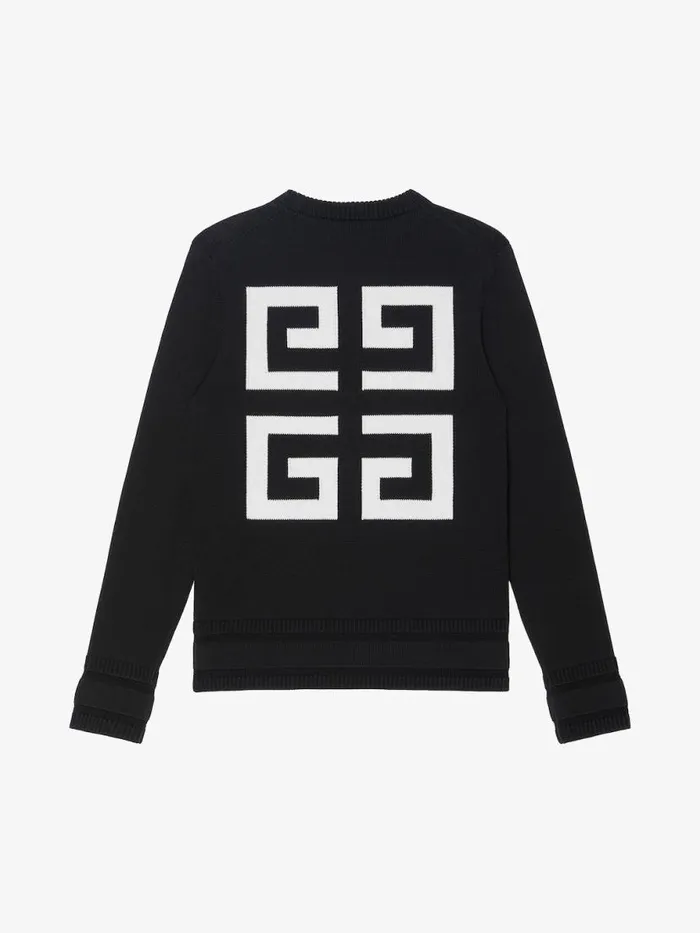 Men Knitwear Givenchy GIVENCHY 4G Sweater In Knit Black Men Knitwear Givenchy GIVENCHY 4G Sweater In Knit Black