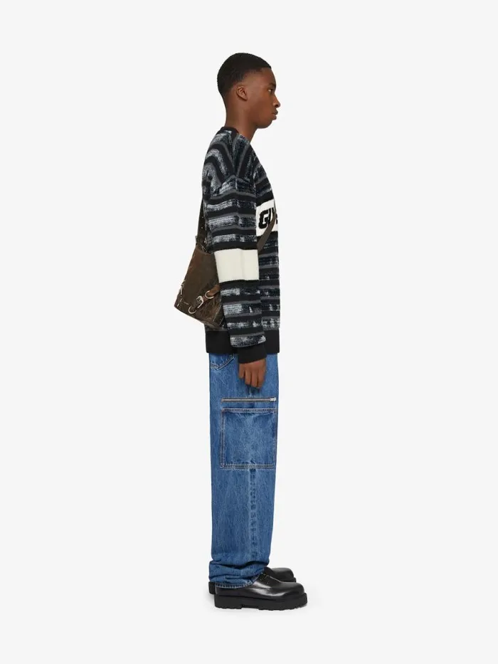 Men Knitwear Givenchy GIVENCHY Striped Sweater In Wool Blackgrey