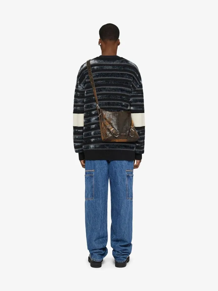 Men Knitwear Givenchy GIVENCHY Striped Sweater In Wool Blackgrey