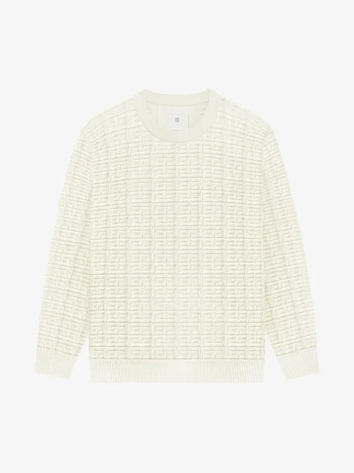 Men Knitwear Givenchy Sweater In 4G Wool Cream