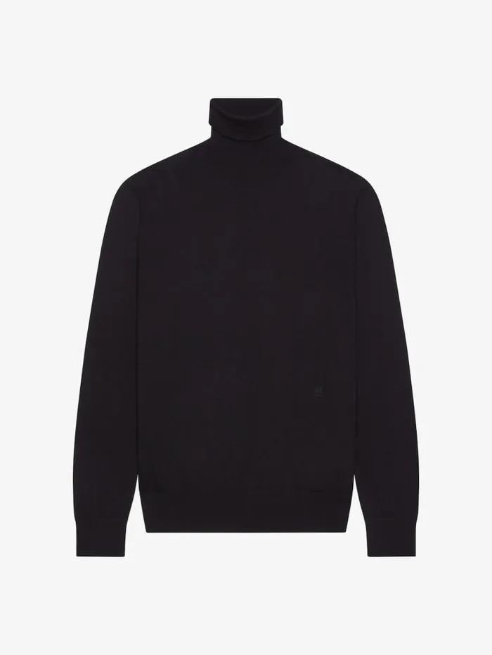 Men Knitwear Givenchy Turtleneck Sweater In Wool And Cashmere Black