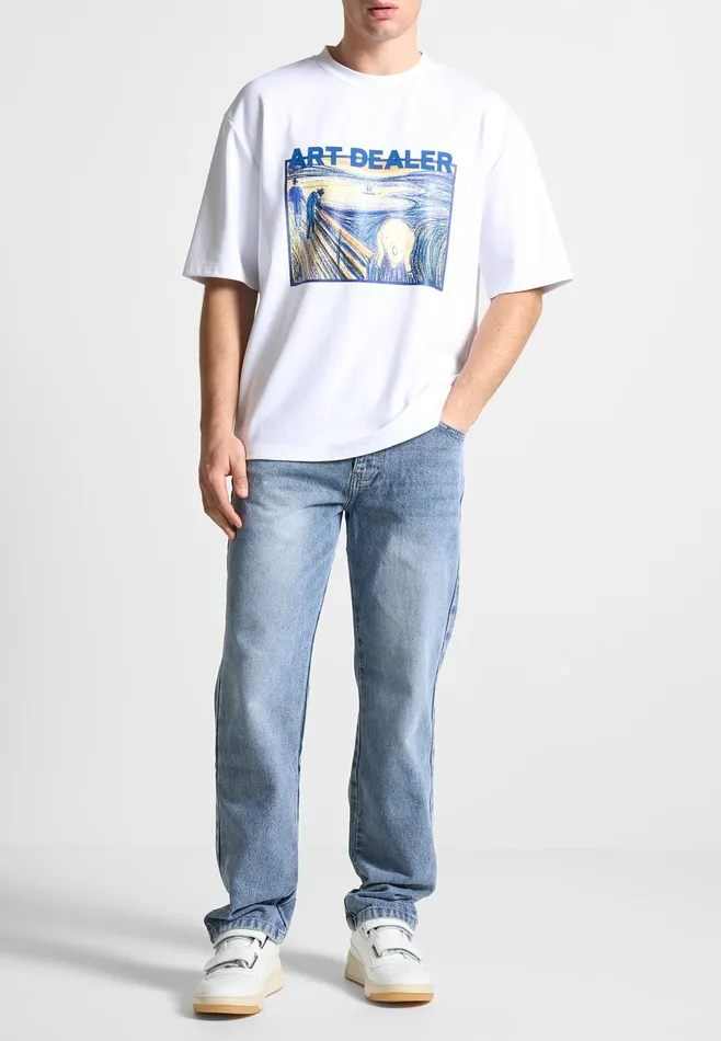 Men Manire De Voir Art Dealer Graphic TShirt White